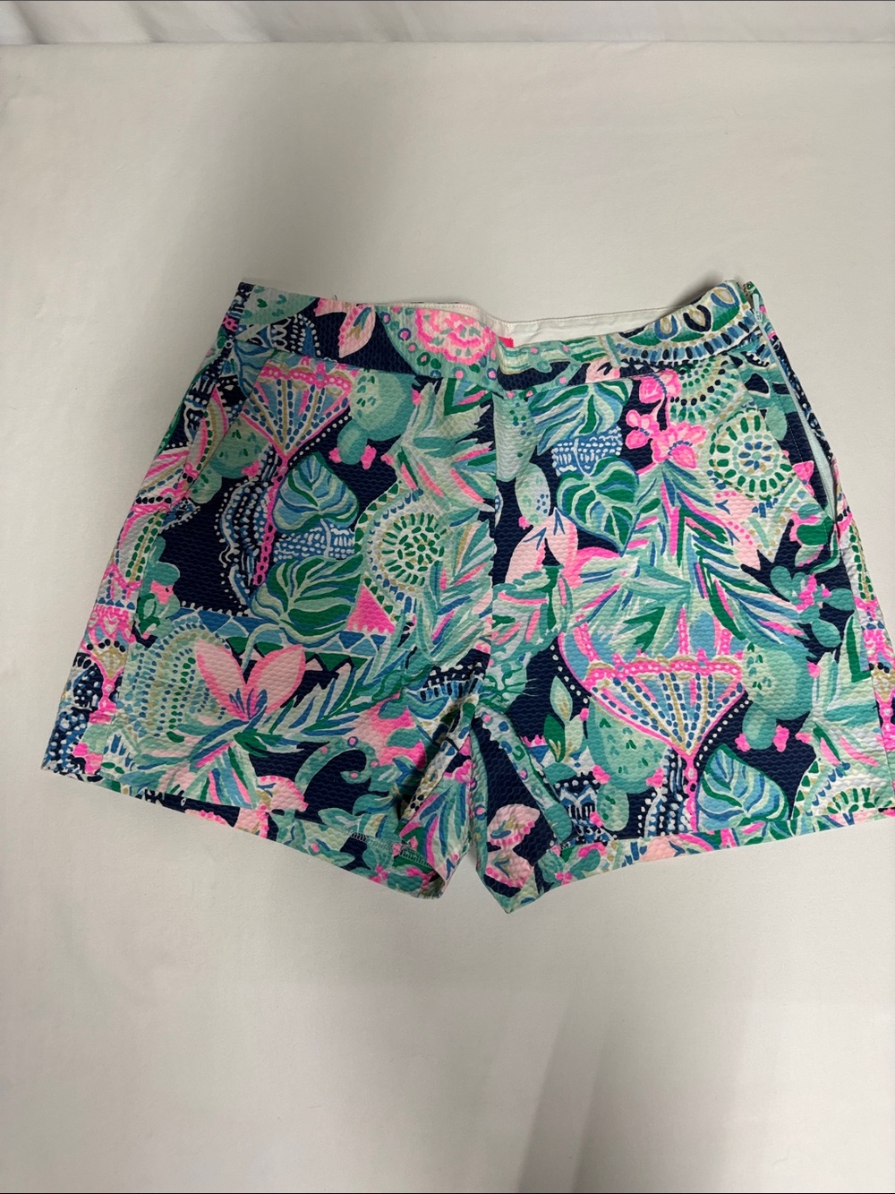 Lilly Pulitzer Tropical Print Stretch Cotton Shorts Size 0